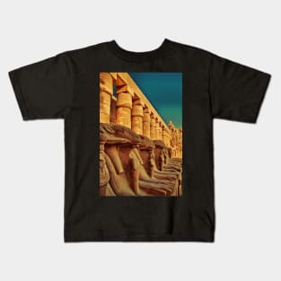 Egypt. Luxor. Karnak Temple. Ram-Headed Sphinxes. Kids T-Shirt